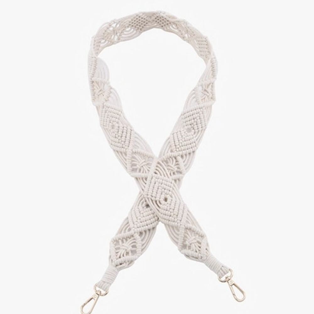 Natural Woven Macrame Crossbody Purse Strap